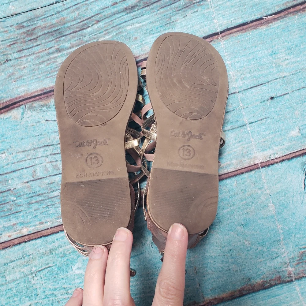 Cat & Jack Strappy Sandals Size 13